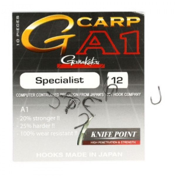 Крючки одинарные G-CARP  A-1 Spealist 12 sizes