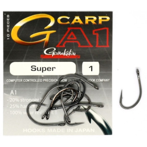 Крючок Gamakatsu A1 G-Carp Super Black #1 10шт
