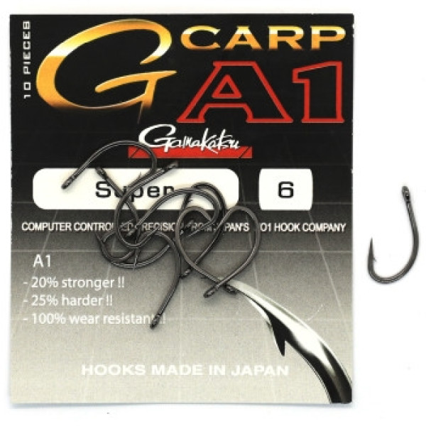 Крючок Gamakatsu A1 G-Carp Super Black #6 10шт