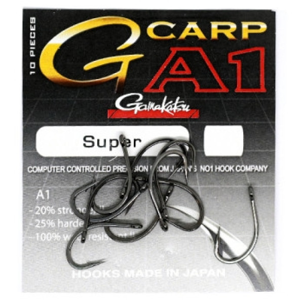 Крючок Gamakatsu A1 G-Carp Specimen P.T.F.E. coating Grey #2 10 шт