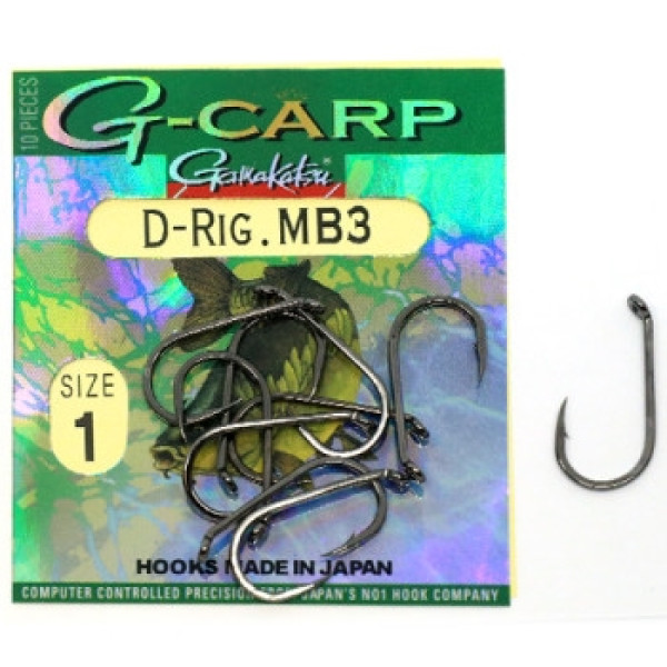Крючок Gamakatsu G-Carp D-Rig MB3 Black #1 10шт