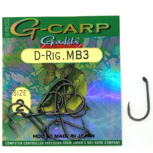 Крючок Gamakatsu G-Carp D-Rig MB3 Black #2 10шт