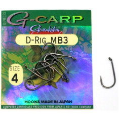 Hook Gamakatsu G-Carp D-Rig MB3 Black # 4 10pcs