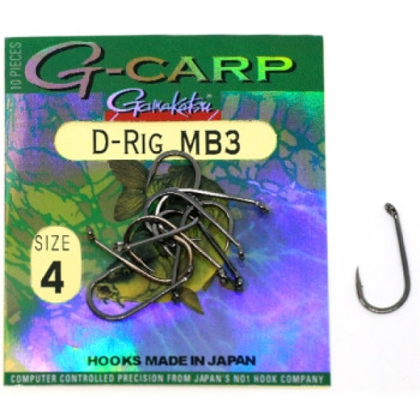 Крючок Gamakatsu G-Carp D-Rig MB3 Black #4 10шт