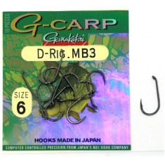 Hook Gamakatsu G-Carp D-Rig MB3 Black # 6 10pcs