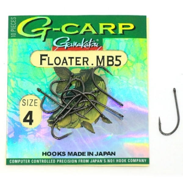 Крючок Gamakatsu G-Carp Floater MB5 Black #4 10шт
