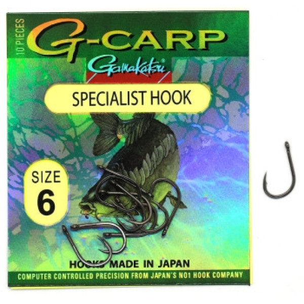 Крючок Gamakatsu G-Carp Specialist Black #6 10шт