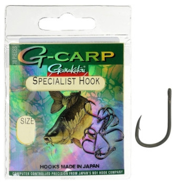 Крючок Gamakatsu G-Carp Specialist Black #1 10шт