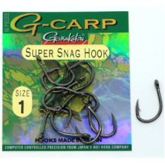 Hook Gamakatsu G-Carp Super Snag Black # 1 10pcs