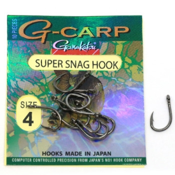 Крючок Gamakatsu G-Carp Super Snag Black #4 10шт
