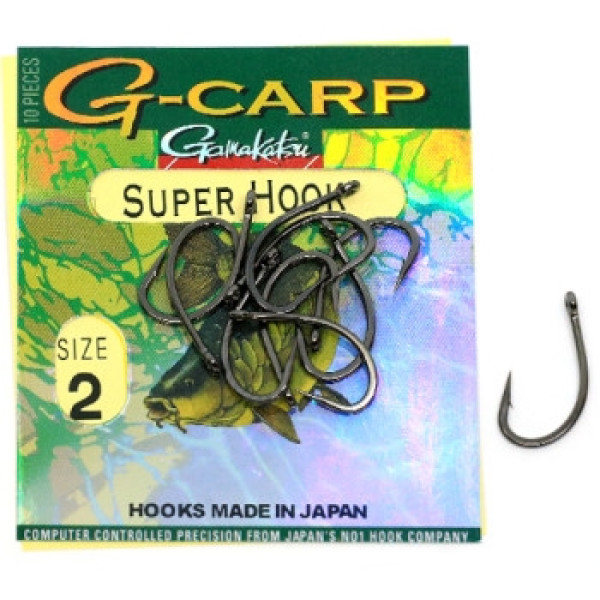 Крючок Gamakatsu G-Carp Super Black #2 10шт