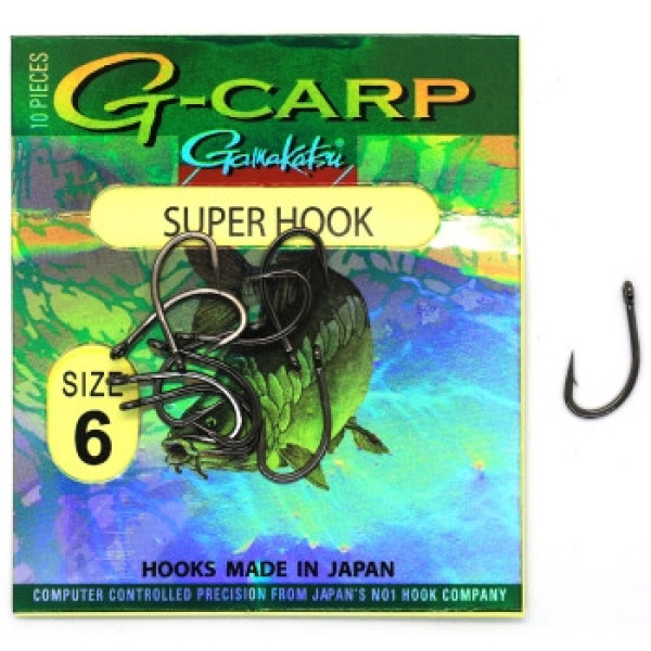 Крючок Gamakatsu G-Carp Super Black #6 10шт