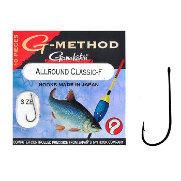 Крючок Gamakatsu G-Method Allround Classic F Black #18 10шт