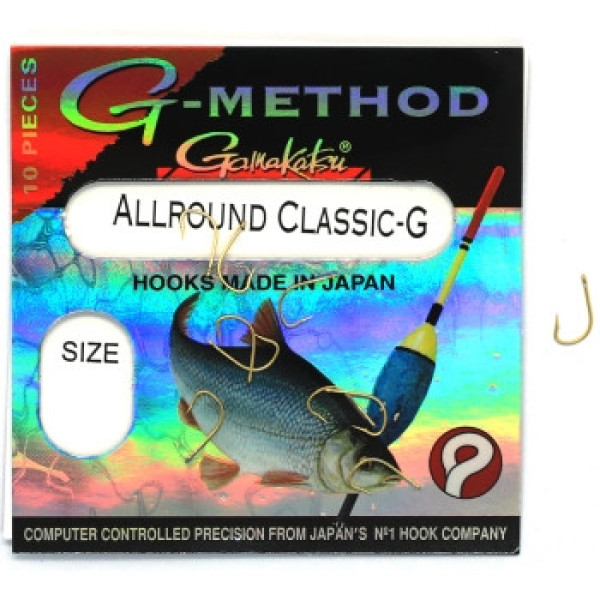Крючок Gamakatsu G-Method Allround Classic G Gold #12 10шт