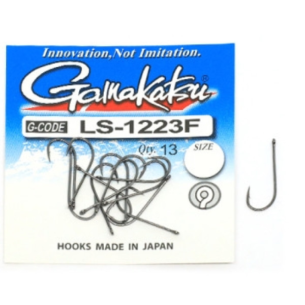 Крючок Gamakatsu LS-1223F N/L Black #14 13шт