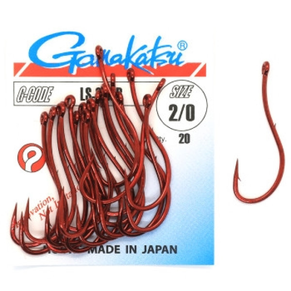 Крючок Gamakatsu LS-3113R Red #2/0 20шт