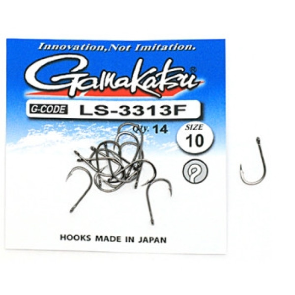 Крючок Gamakatsu LS-3313F N/L Black #10 14шт