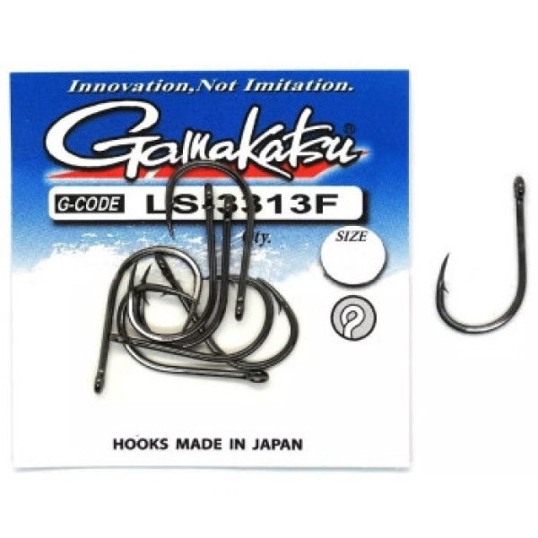 Крючок Gamakatsu LS-3313F N/L Black #1/0 7шт