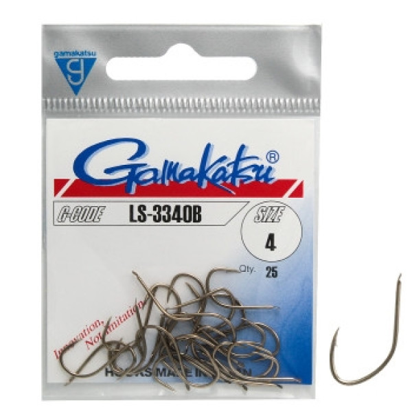 Крючок Gamakatsu LS-3340 Brown #4 25шт