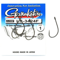 Hook Gamakatsu LS-3424F Black # 1 5pcs 