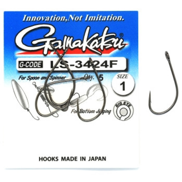 Крючок Gamakatsu LS-3424F Black #1 5шт
