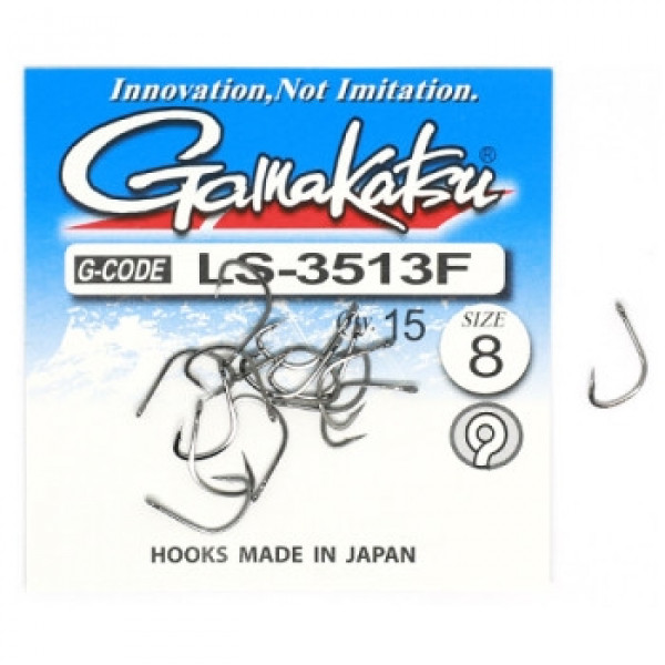 Крючок Gamakatsu LS-3513F N/L Black #8 13шт