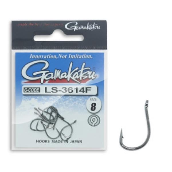 Hook Gamakatsu LS-3614F N / L Black # 8 9pcs