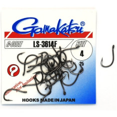 Hook Gamakatsu LS-3614F Black # 4 25pcs
