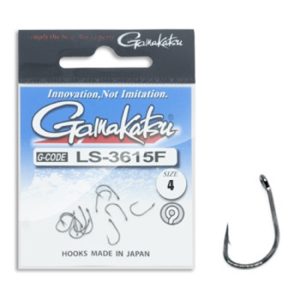 Крючок Gamakatsu LS-3615F N/L Black #4 8шт