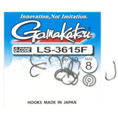 Hook Gamakatsu LS-3615F N / L Black # 8 9pcs
