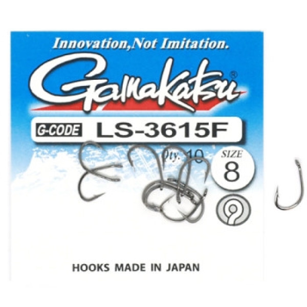 Крючок Gamakatsu LS-3615F N/L Black #8 9шт