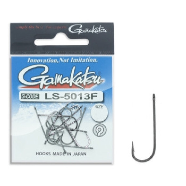 Крючок Gamakatsu LS-5013F N/L Black #1/0 9шт
