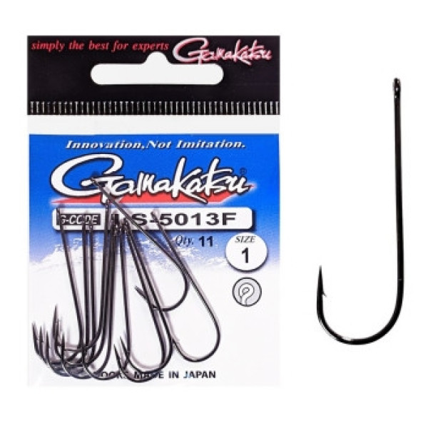 Крючок Gamakatsu LS-5013F N/L Black #1 11шт