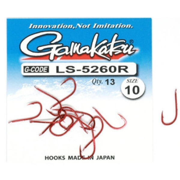 Крючок Gamakatsu LS-5260R N/L Red #10 13шт