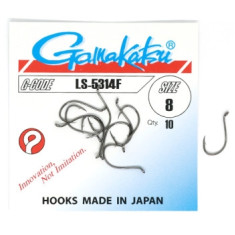 Hook Gamakatsu LS-5314F Black # 8 10pcs 