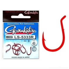 Hook Gamakatsu LS-5333R N / L Red # 6 8pcs