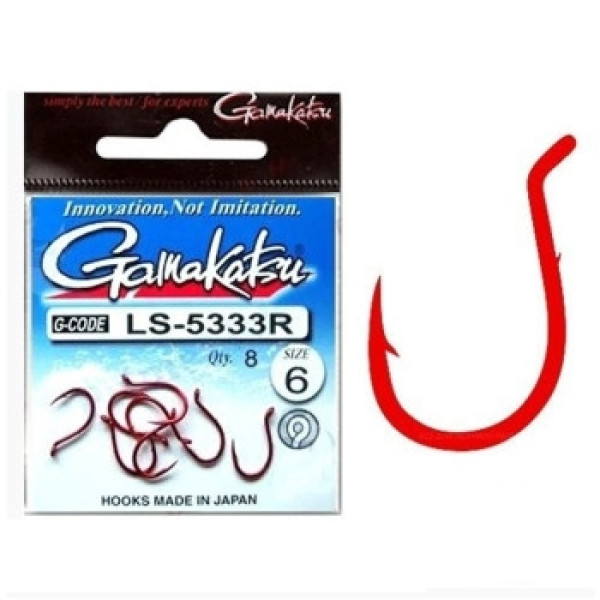 Крючок Gamakatsu LS-5333R N/L Red  #6 8шт