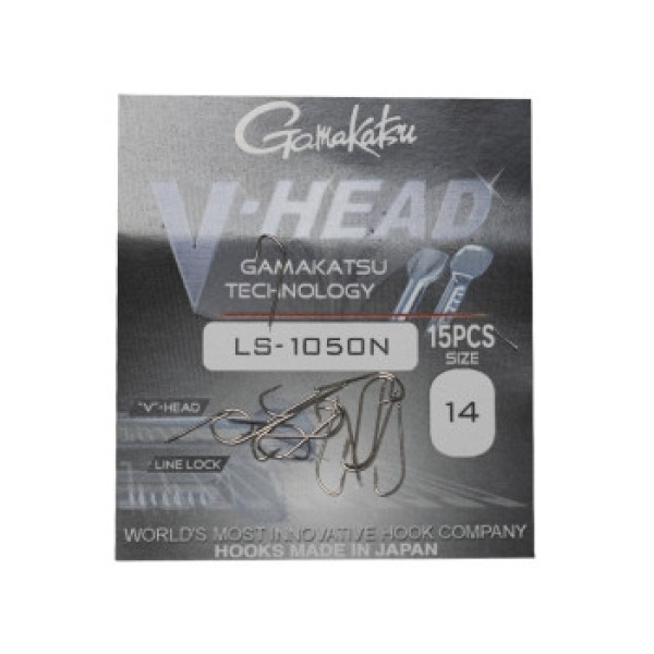 Крючок Gamakatsu V-Head LS-1050N Nickel #14 15шт