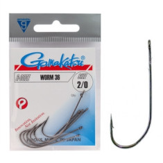 Hook Gamakatsu Worm 36 Black # 2/0 6pcs