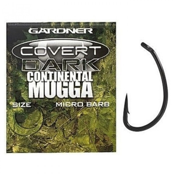 Крючки Gardner Covert Continental-Mugga Hooks Barbed №2 New