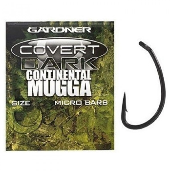 Гачки Gardner Covert Continental-Mugga Hooks Barbed №4 New 20pc