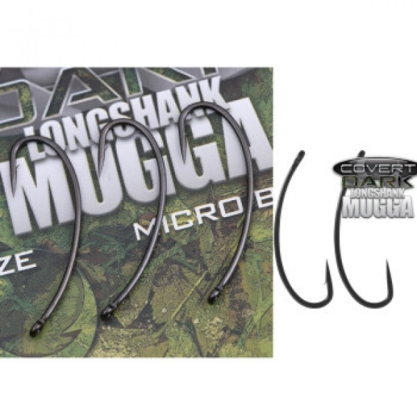 Гачки Gardner Covert Dark longshank Mugga hooks barbed №4