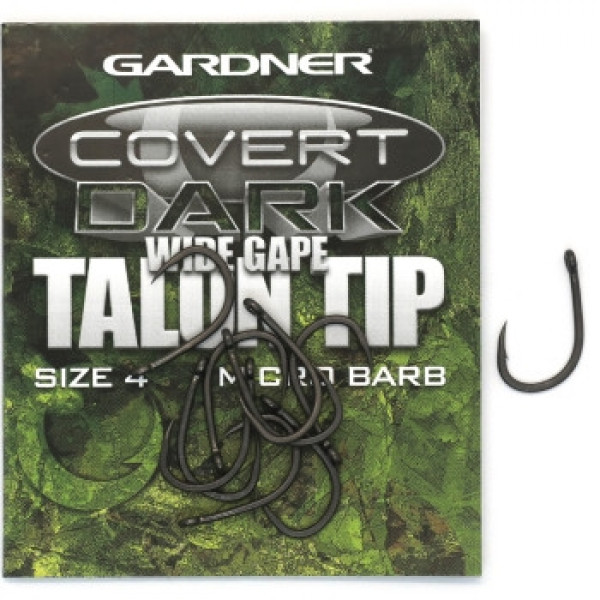 Крючки Gardner Covert Dark Wide Gape Talon Tip Hooks Barbed №4