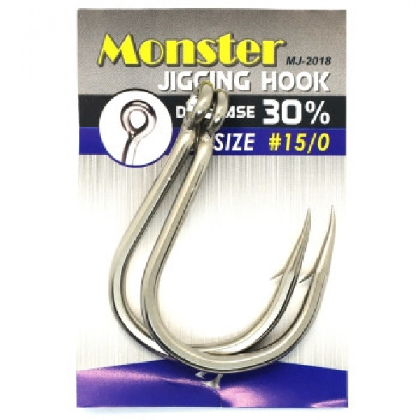 Крючки Jigging Master 2018 heavy Monster Jigging Hook #15/0 2pcs