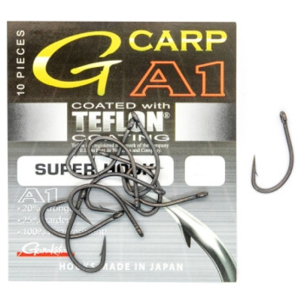 Крючок Gamakatsu A1 G-Carp Super Hook P.T.F.E. coating Grey #4 10шт