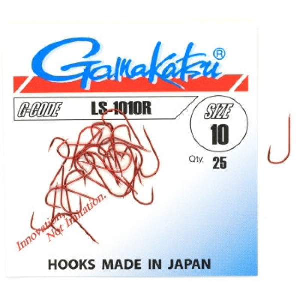 Крючок Gamakatsu LS-1010R Red #10 25шт