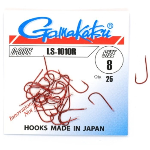 Крючок Gamakatsu LS-1010R Red #8 25шт