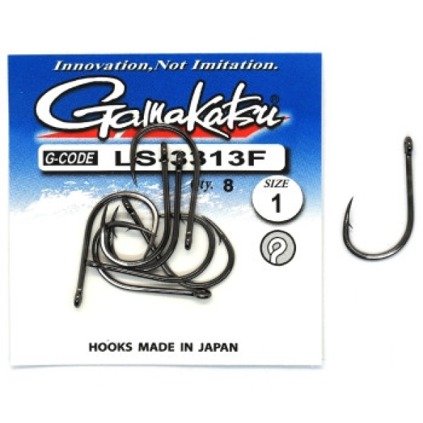 Крючок Gamakatsu LS-3313F N/L Black #1 8шт