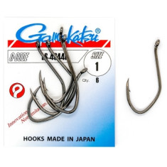 Hook Gamakatsu LS-4644F Black # 1 6pcs 