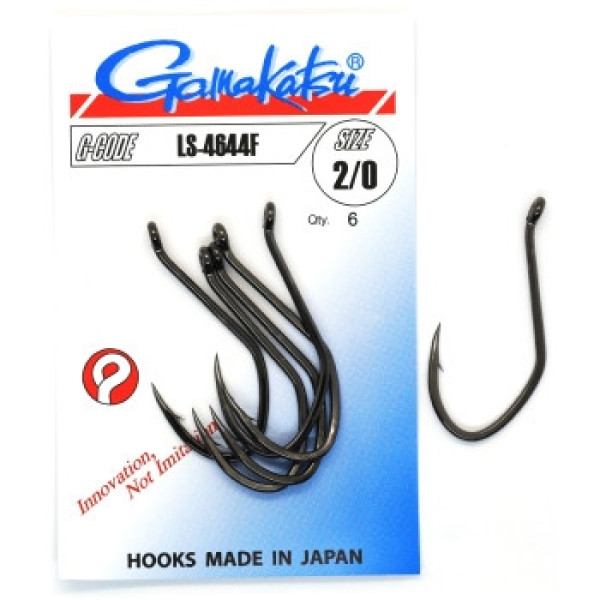 Крючок Gamakatsu LS-4644F Black #2/0 6шт